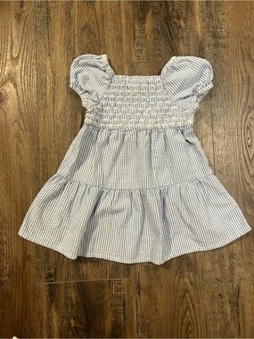 Old Navy Blue and White Striped Baby Dress